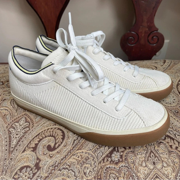 Rothy’s The Lace Up Sneakers Cream Eggshell White Comfortable Shoes Size 7 - Picture 11 of 14